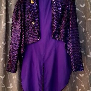 Purple Sequin Marching Jacket